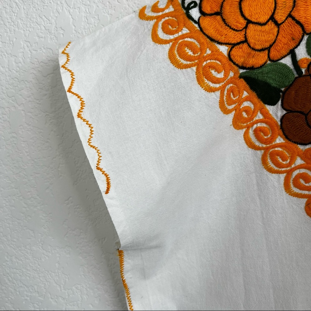Costume Baldor Mexican Embroidered Tunic Floral Em - Picture 3 of 6